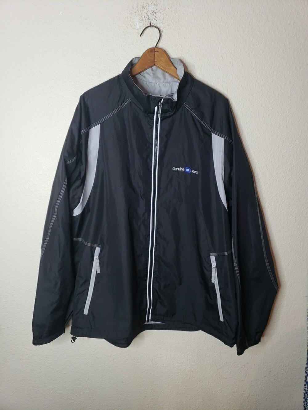 GM Parts Jacket Mens XL Black General Motors parts Pockets Car North End GM